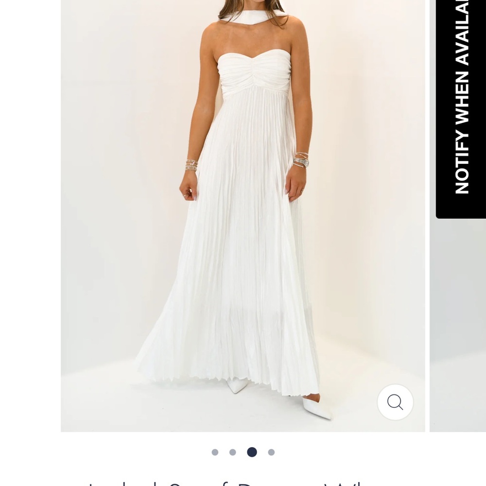 Isabel Scarf Dress- White (Medium)